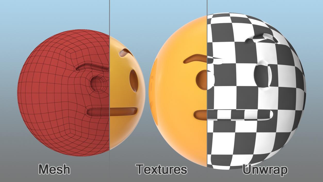 3D model Raised Eyebrow Emoji