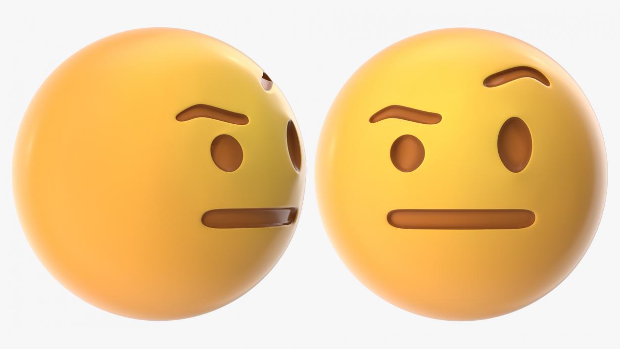 3D model Raised Eyebrow Emoji