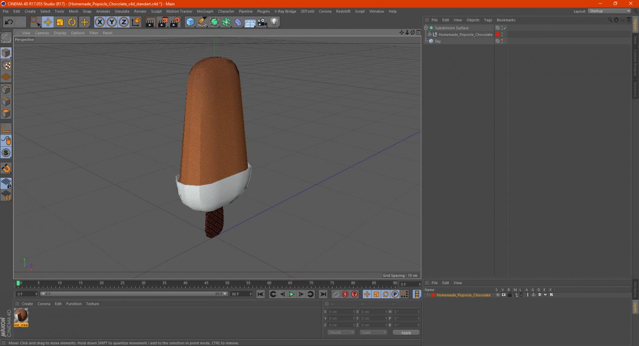 Homemade Popsicle Chocolate 3D