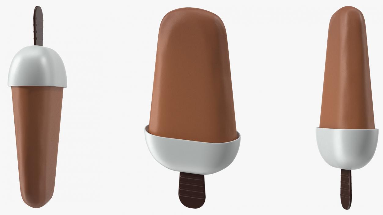 Homemade Popsicle Chocolate 3D