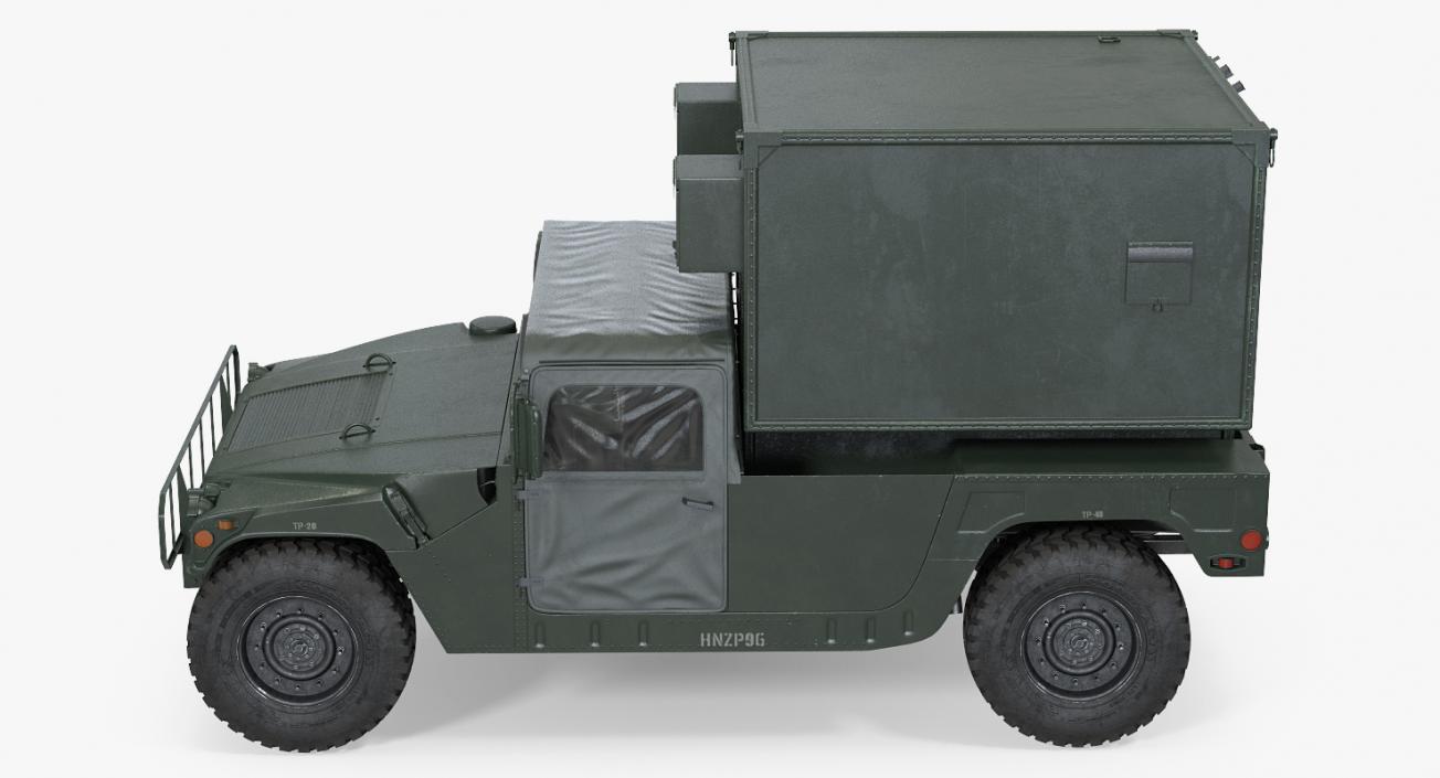 3D Shelter Carrier MSE Car HMMWV m1037 Green