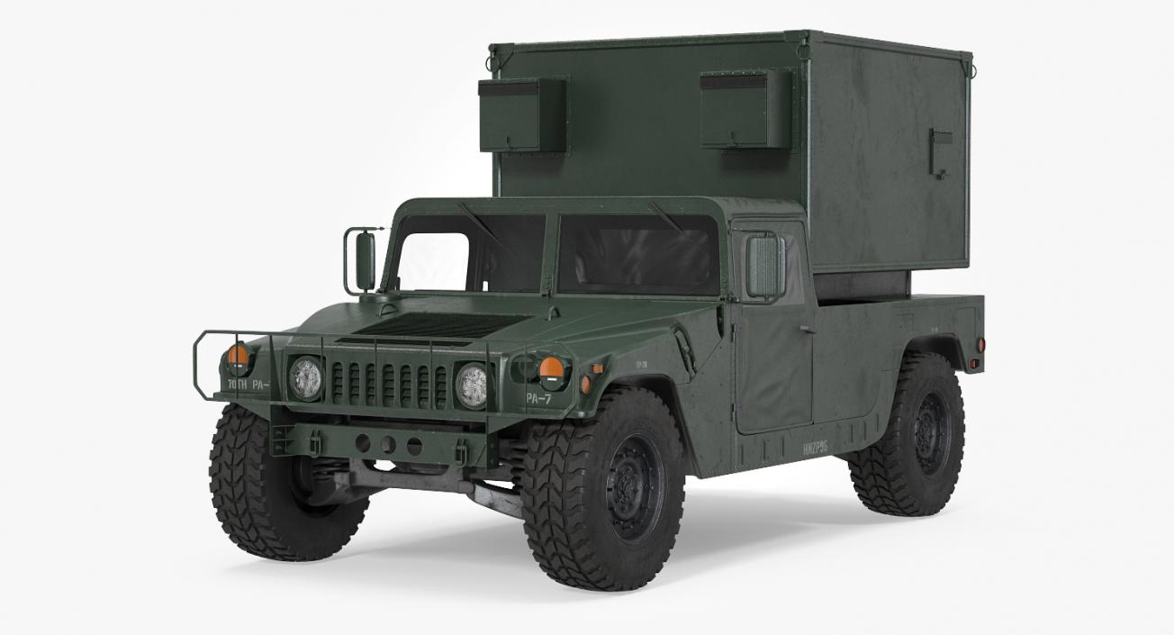 3D Shelter Carrier MSE Car HMMWV m1037 Green