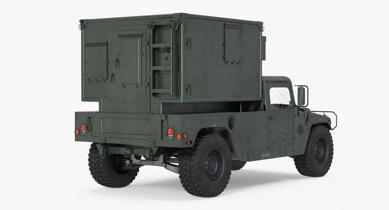 3D Shelter Carrier MSE Car HMMWV m1037 Green