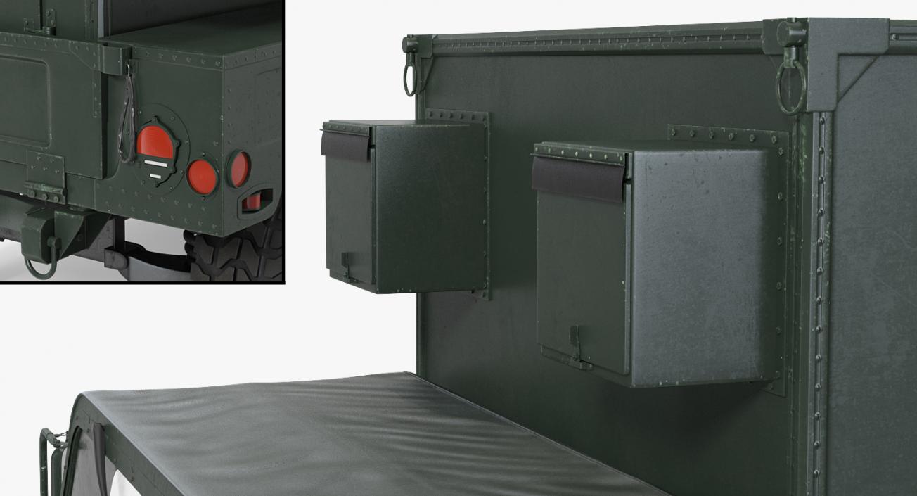 3D Shelter Carrier MSE Car HMMWV m1037 Green