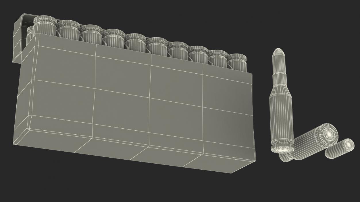 3D model Box of 5.6x39 220 Russian Cartridge