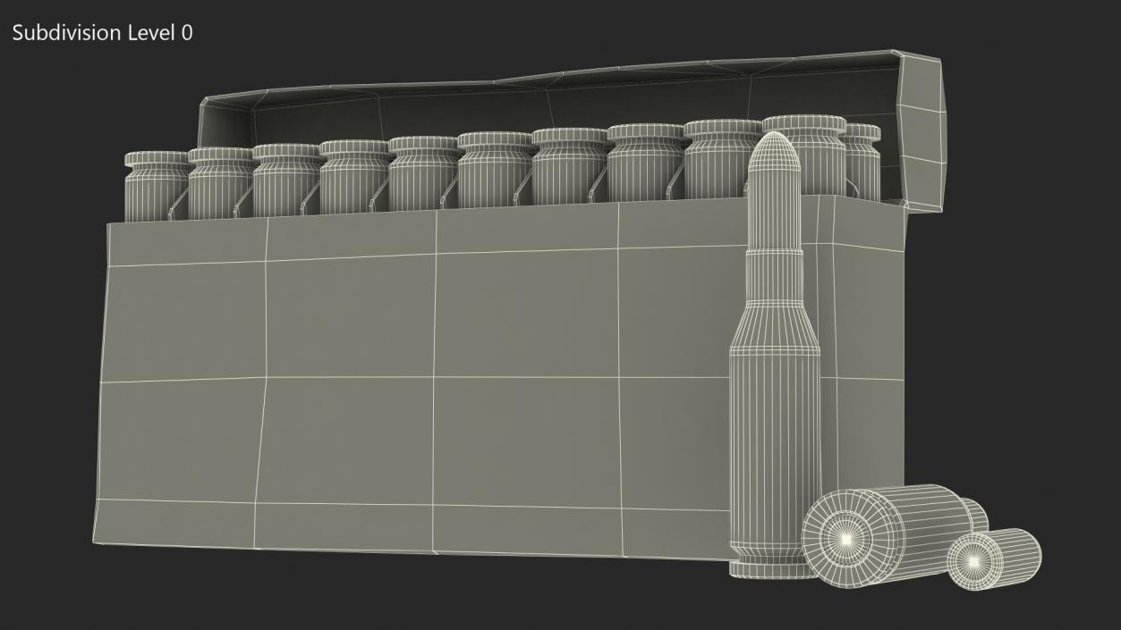 3D model Box of 5.6x39 220 Russian Cartridge