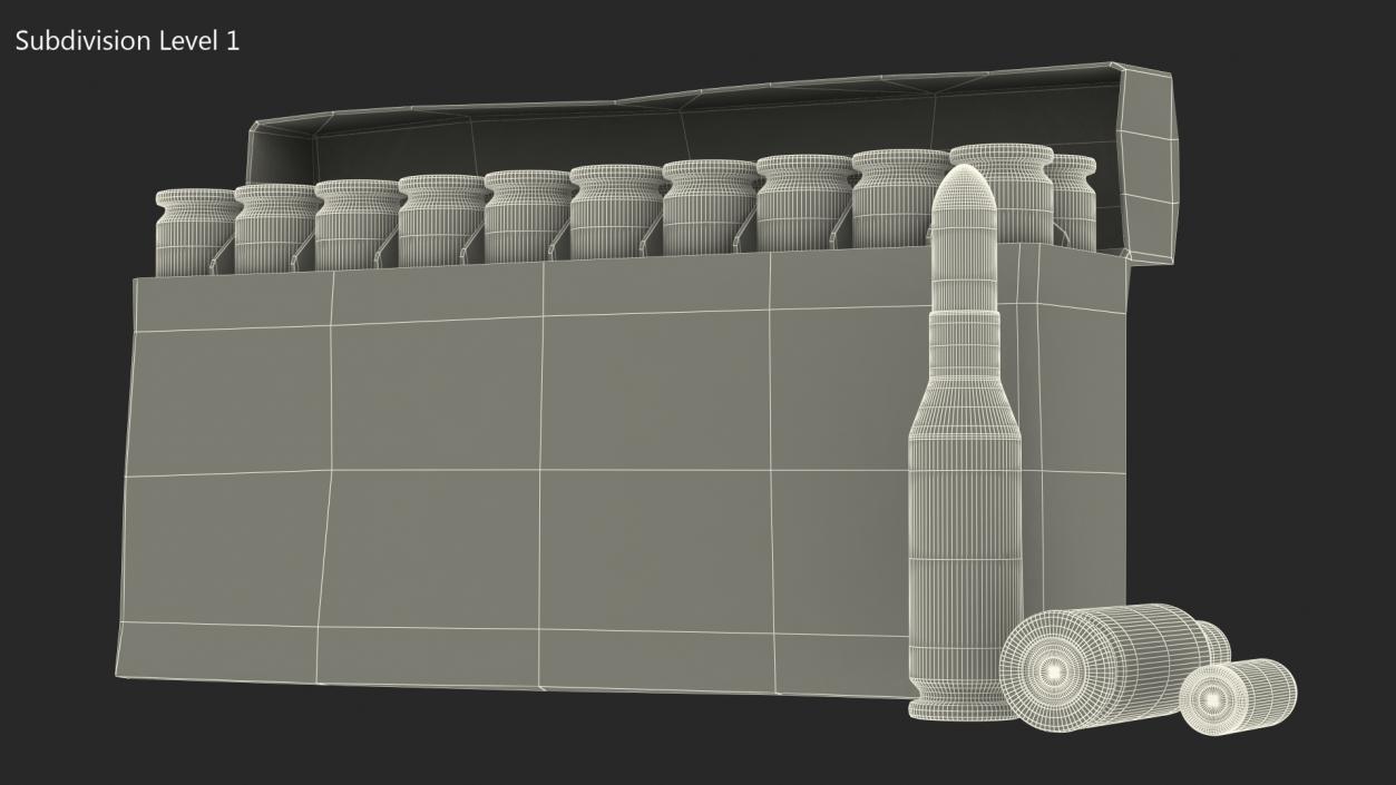 3D model Box of 5.6x39 220 Russian Cartridge