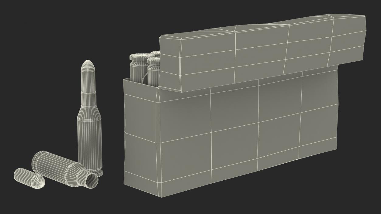 3D model Box of 5.6x39 220 Russian Cartridge