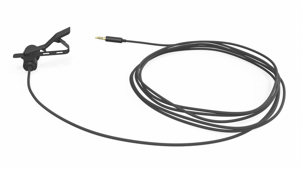 3D model Wired Lavalier Microphone