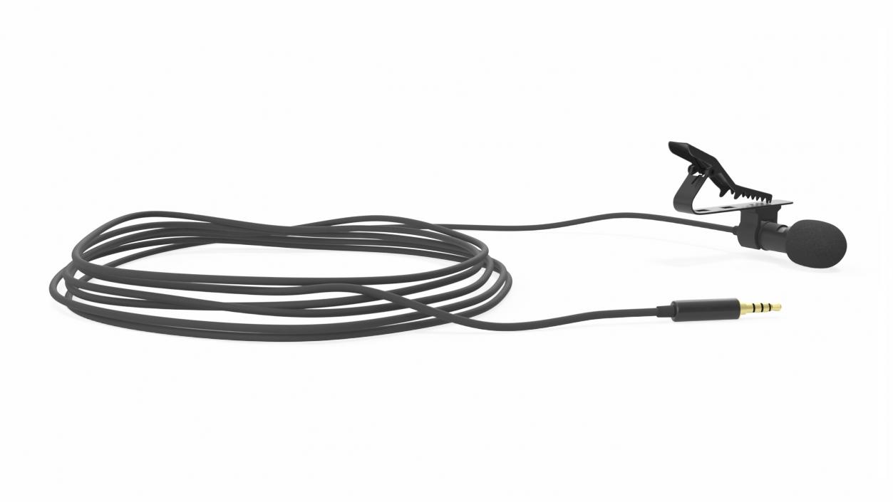 3D model Wired Lavalier Microphone