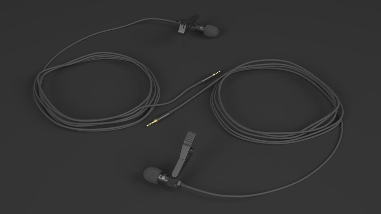 3D model Wired Lavalier Microphone