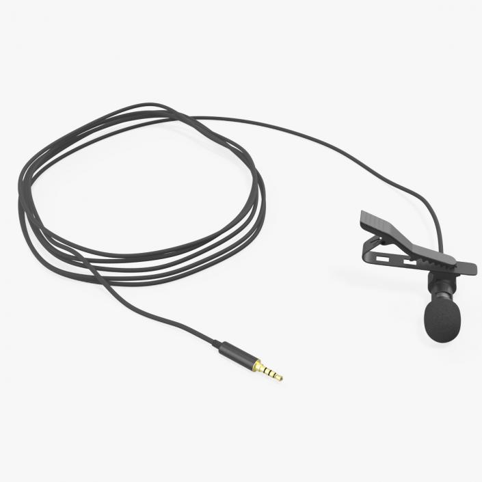 3D model Wired Lavalier Microphone