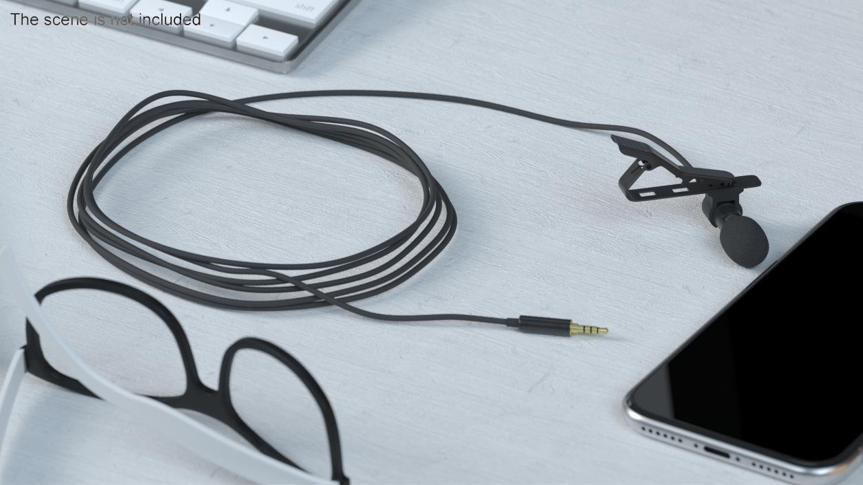 3D model Wired Lavalier Microphone