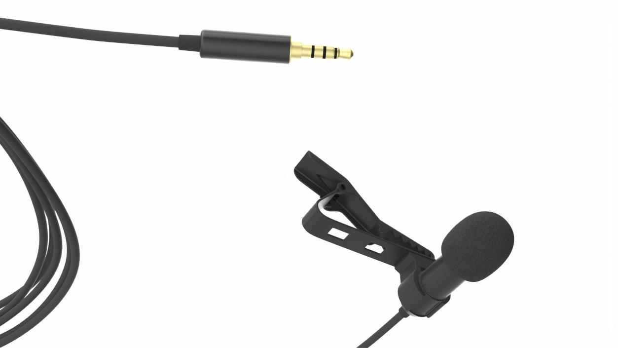 3D model Wired Lavalier Microphone