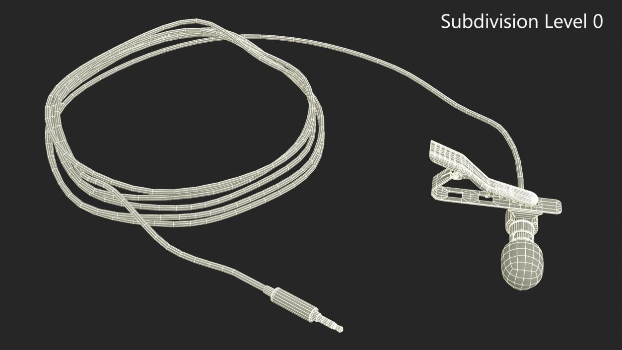 3D model Wired Lavalier Microphone