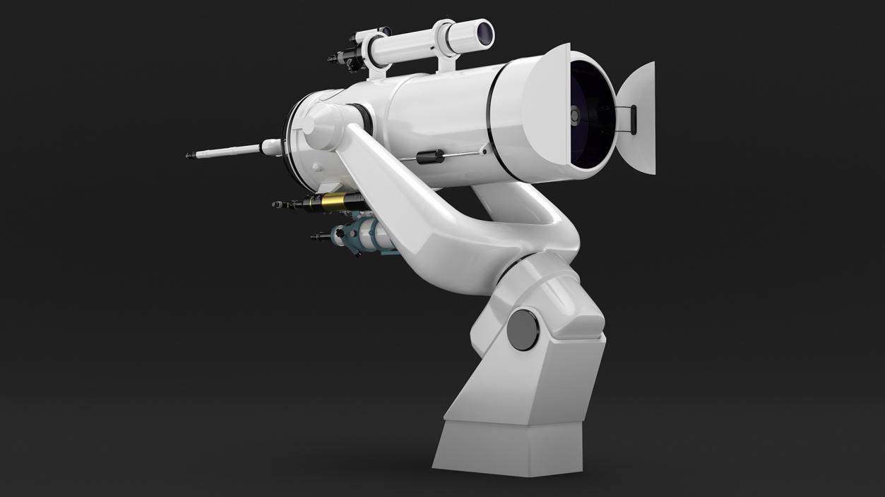 3D Scientific Observatory Telescope Rigged for Maya model