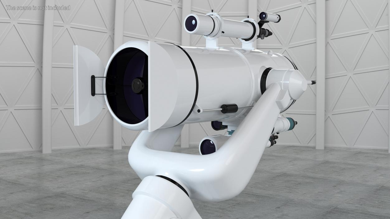 3D Scientific Observatory Telescope Rigged for Cinema 4D model