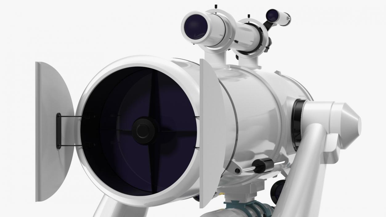 3D Scientific Observatory Telescope Rigged for Maya model