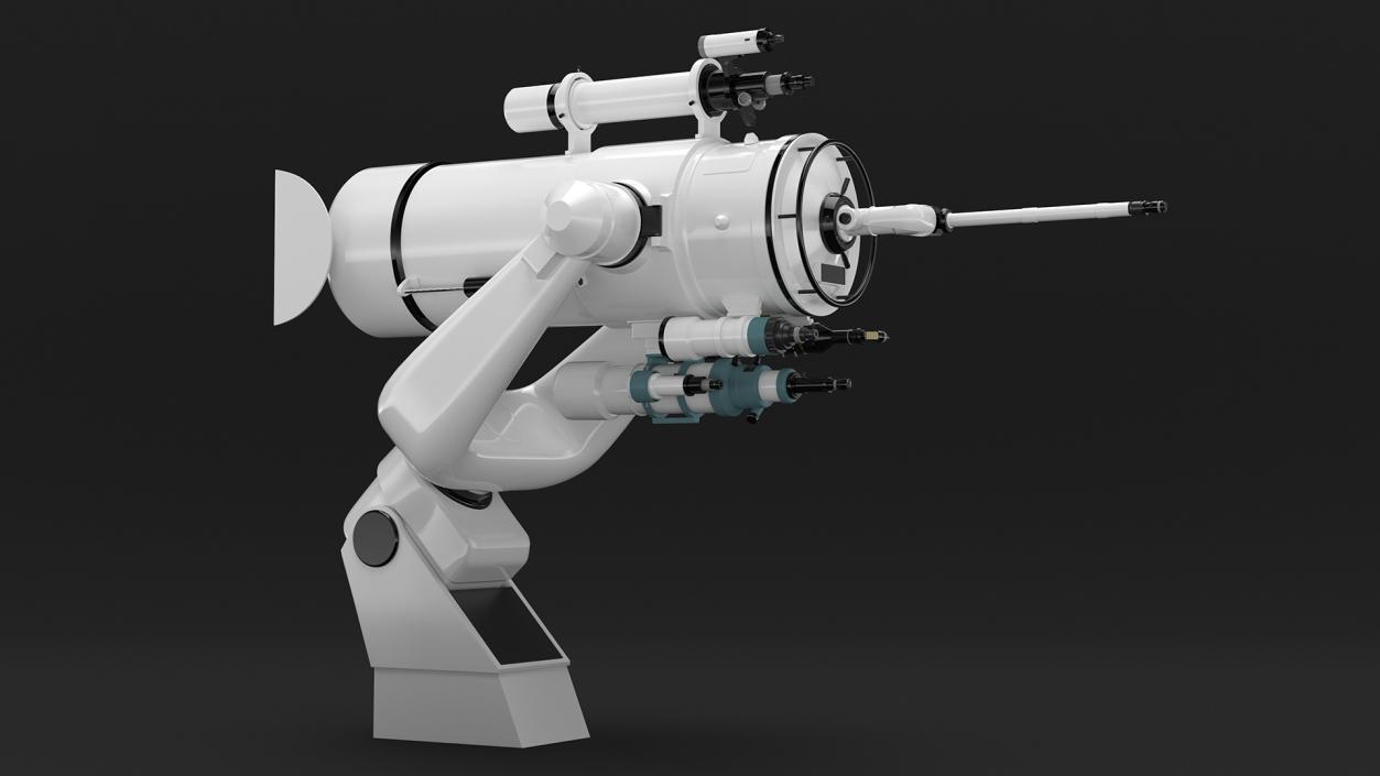 3D Scientific Observatory Telescope Rigged for Cinema 4D model