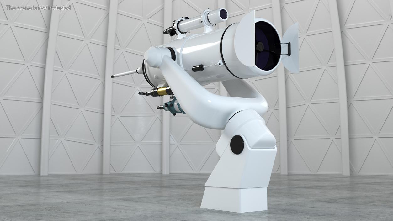 3D Scientific Observatory Telescope Rigged for Cinema 4D model