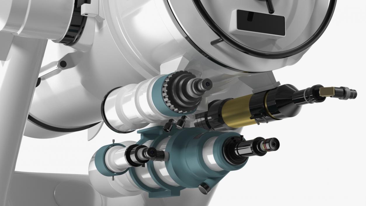 3D Scientific Observatory Telescope Rigged for Cinema 4D model