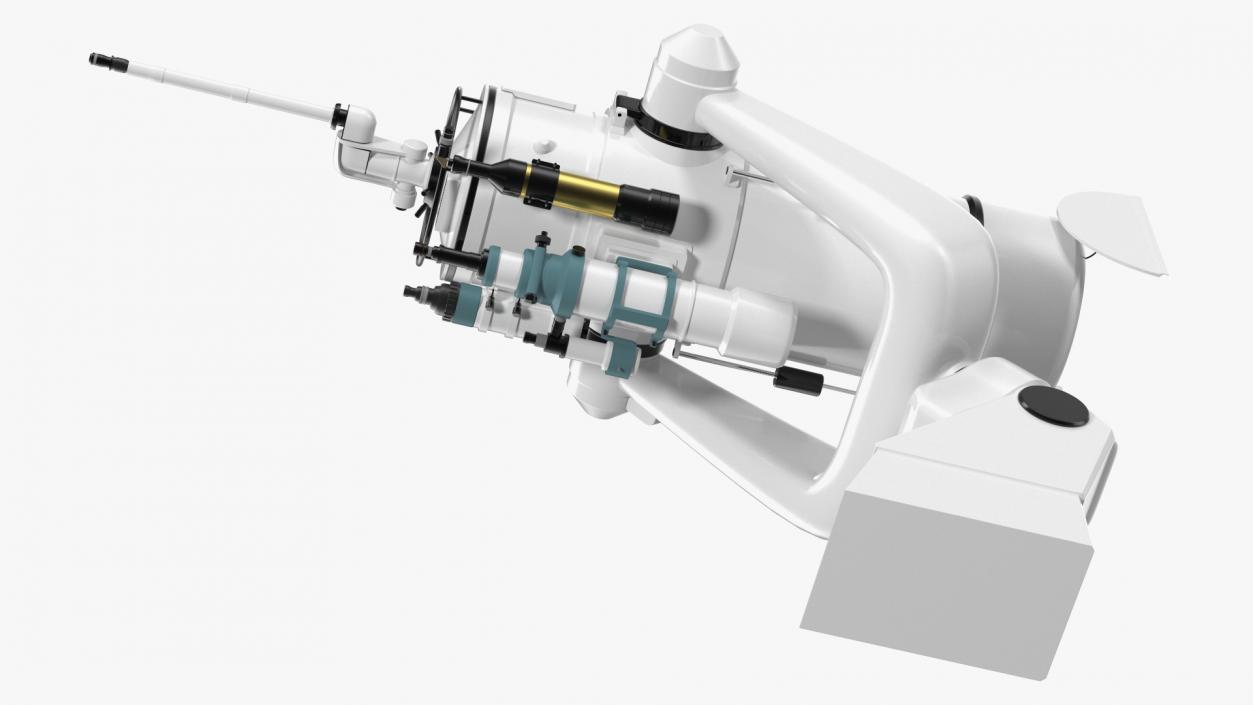 3D Scientific Observatory Telescope Rigged for Cinema 4D model