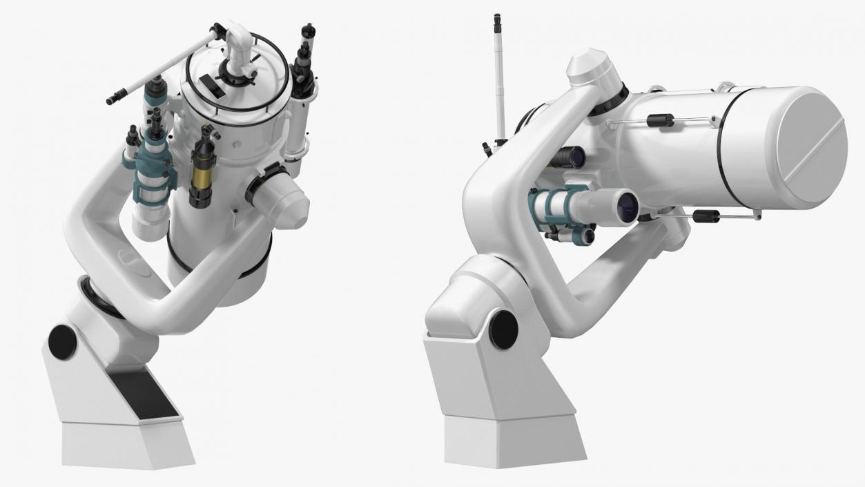 3D Scientific Observatory Telescope Rigged for Maya model