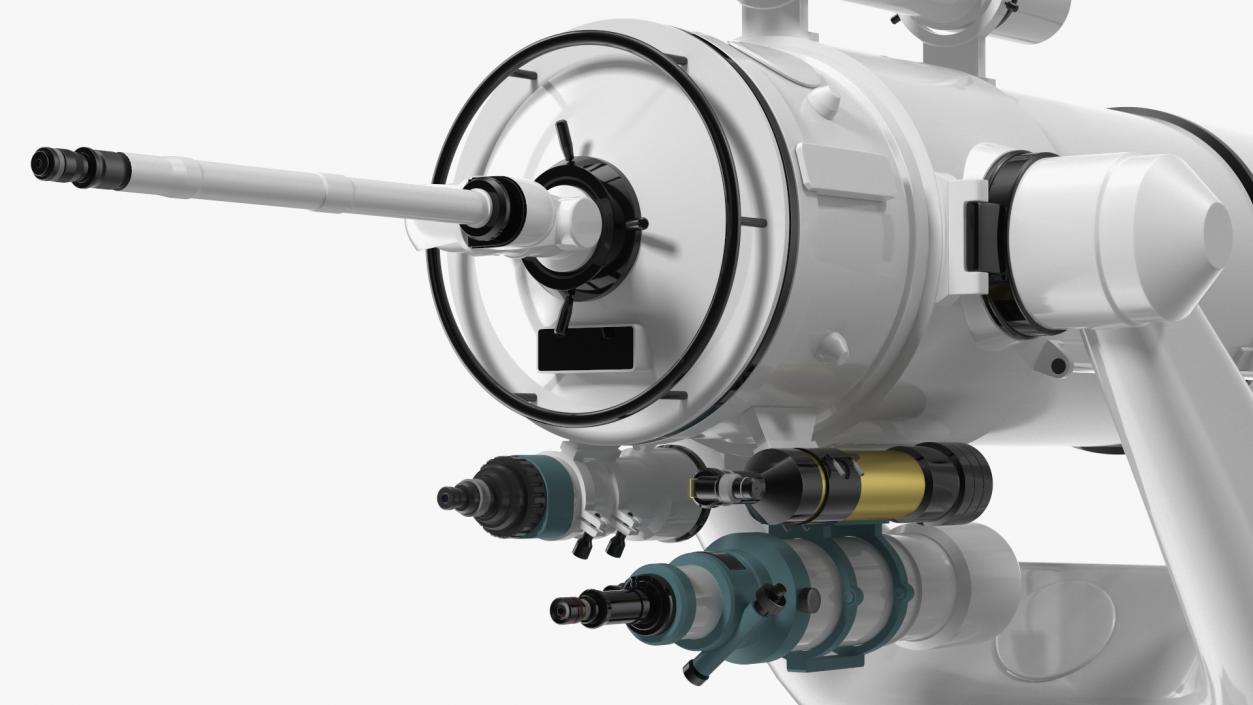 3D Scientific Observatory Telescope Rigged for Cinema 4D model