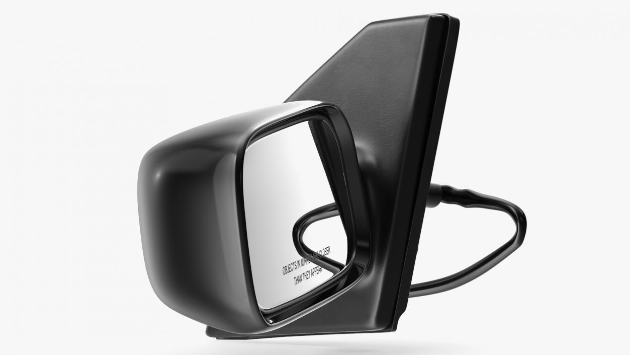 3D Car Side View Mirror Left Black