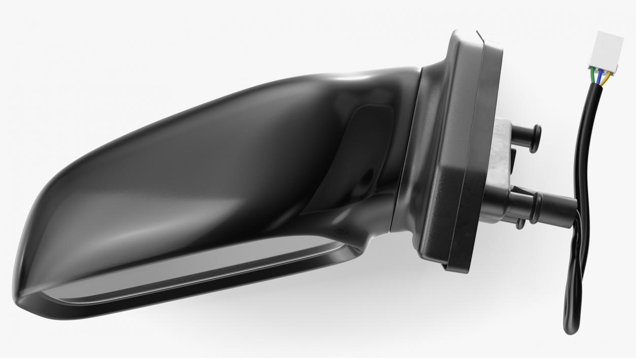 3D Car Side View Mirror Left Black