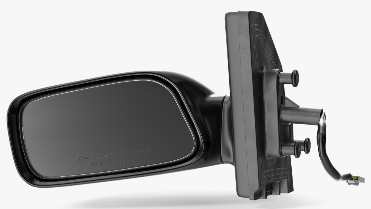 3D Car Side View Mirror Left Black