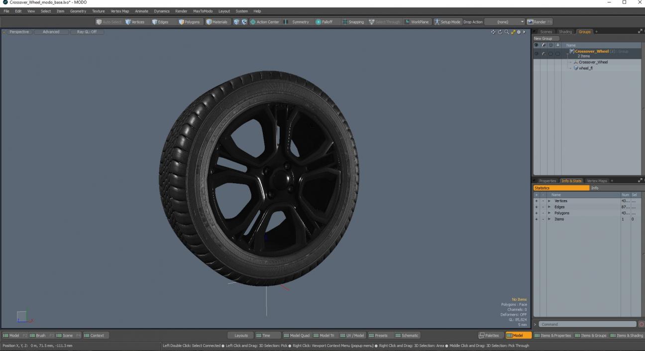 3D model Crossover Wheel