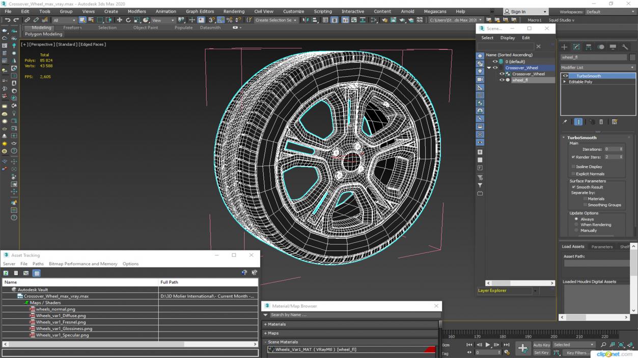 3D model Crossover Wheel