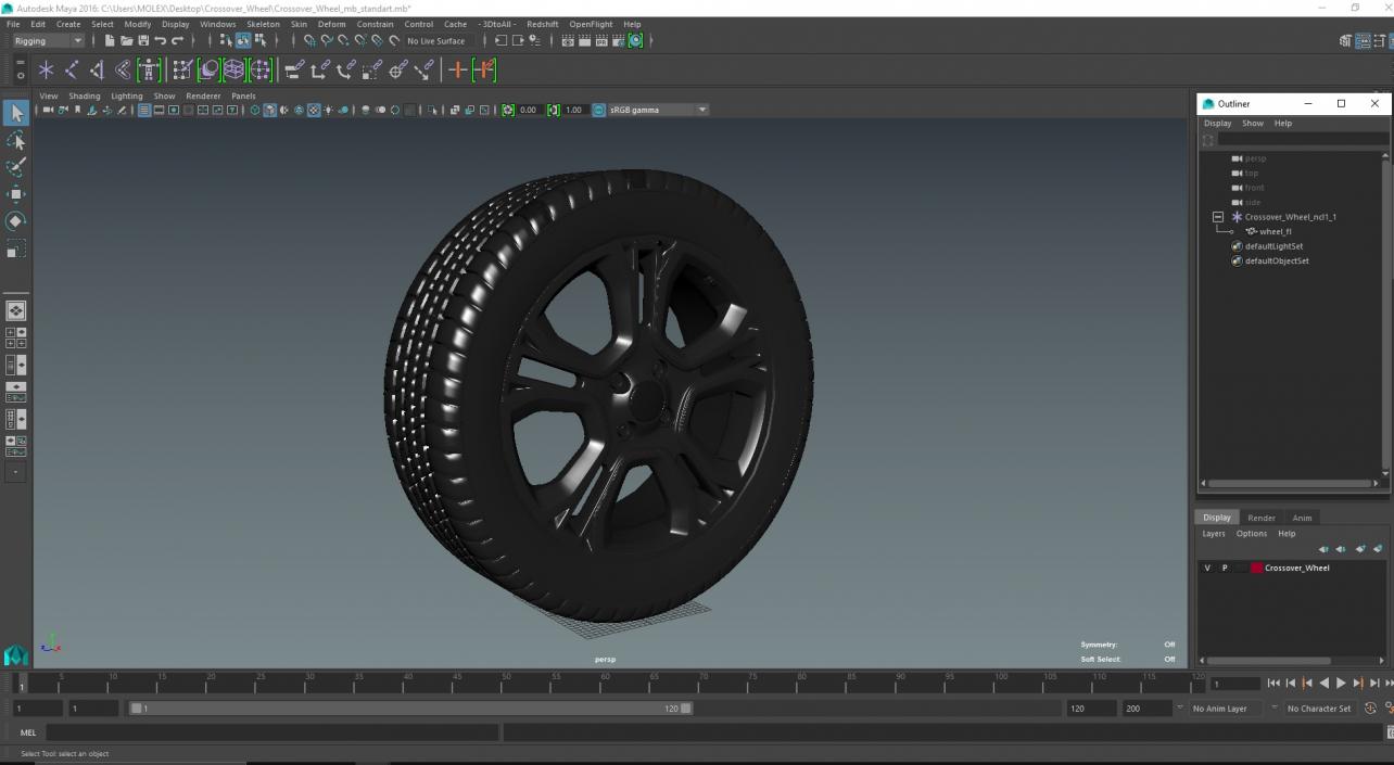 3D model Crossover Wheel