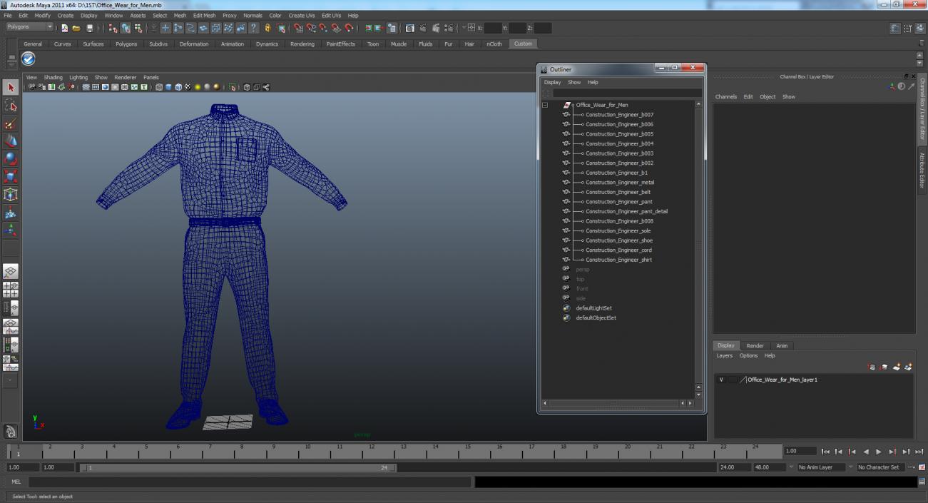 Office Wear for Men 3D model