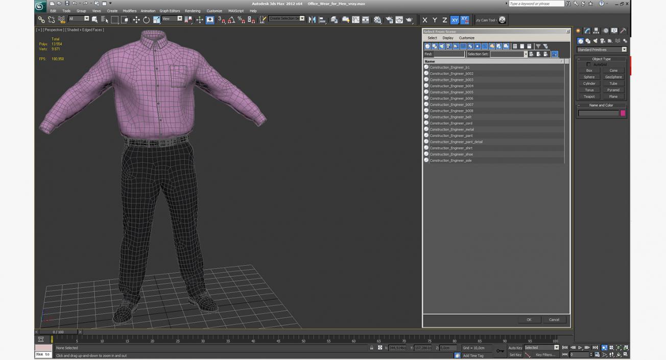 Office Wear for Men 3D model