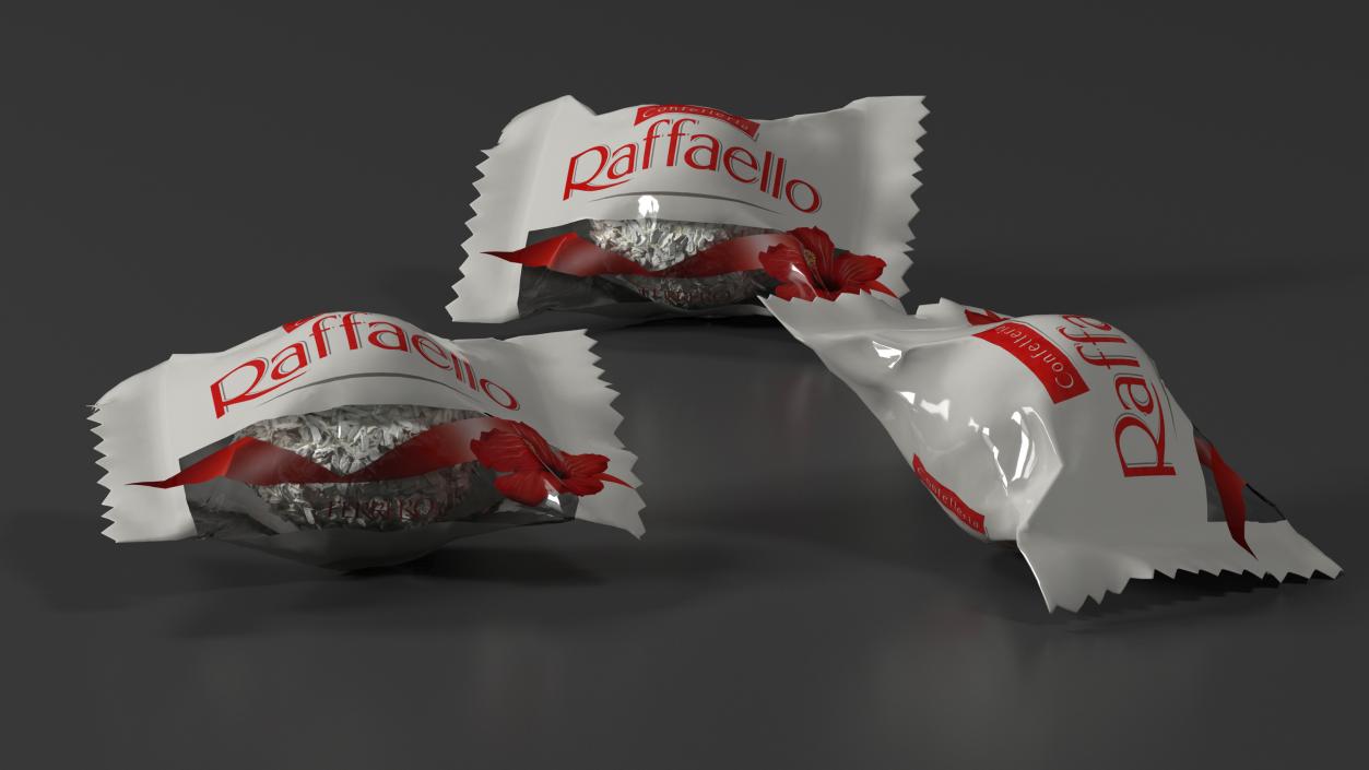 Ferrero Raffaello Candy in Wrapper 3D model