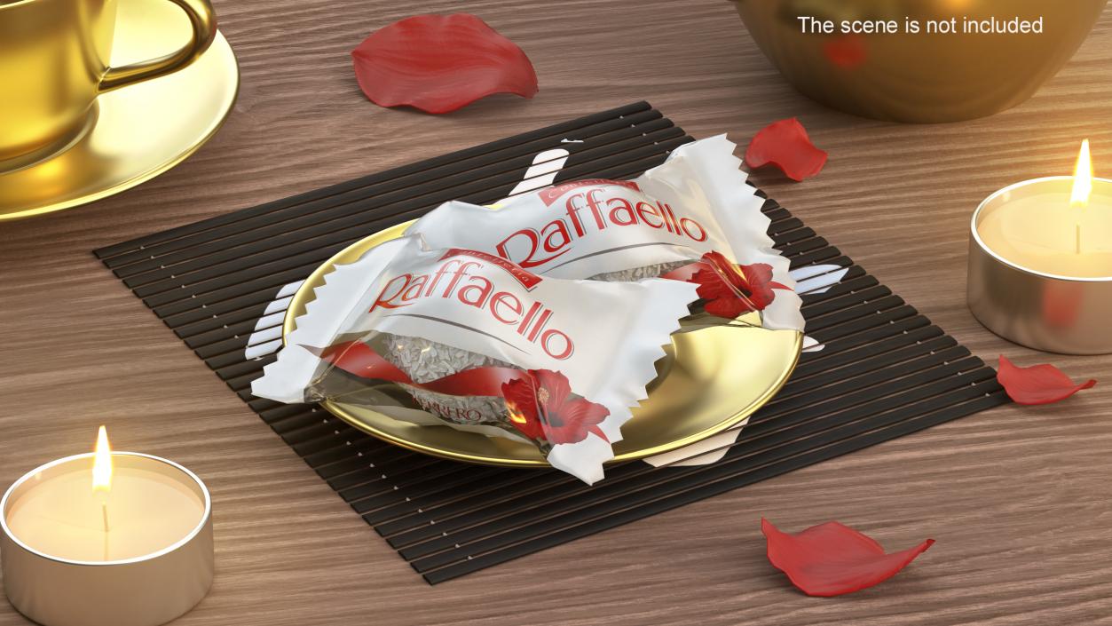 Ferrero Raffaello Candy in Wrapper 3D model