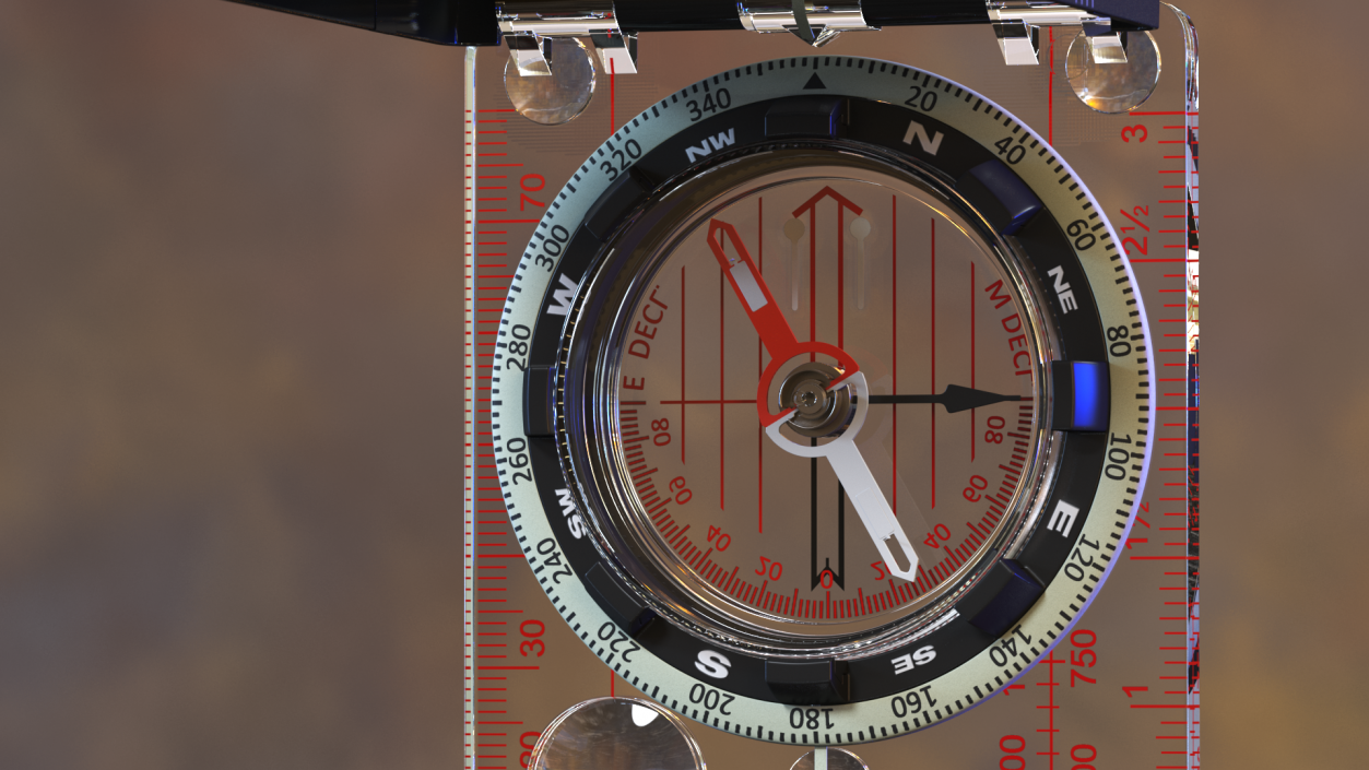 Mirror Compass Open 3D model