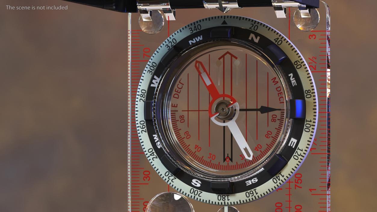 Mirror Compass Open 3D model