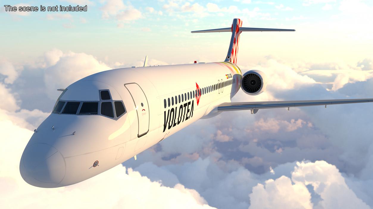 Volotea Boeing 717-200 Commercial Jet 3D