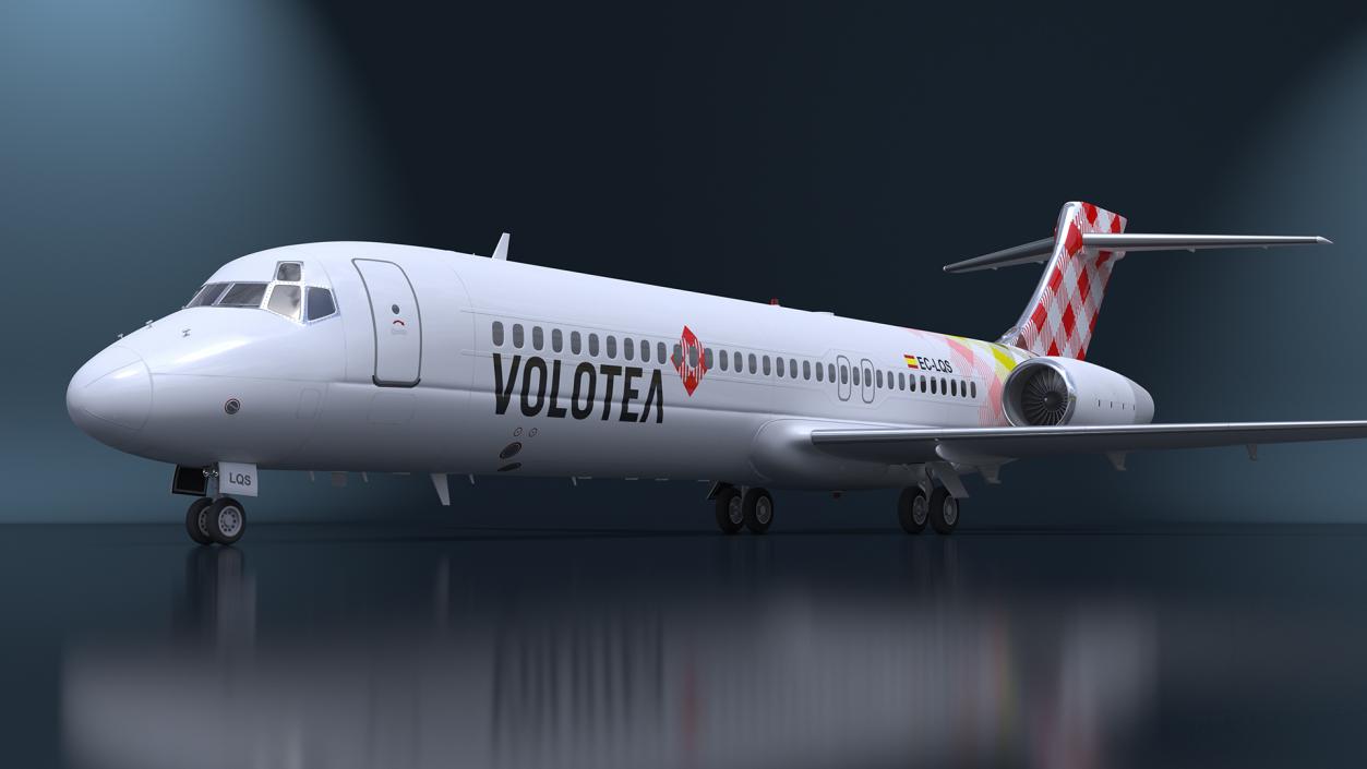 Volotea Boeing 717-200 Commercial Jet 3D