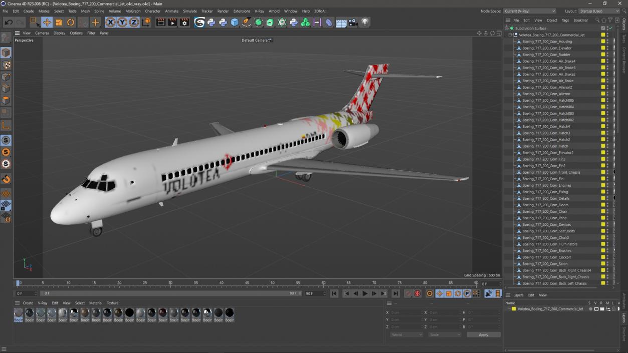 Volotea Boeing 717-200 Commercial Jet 3D