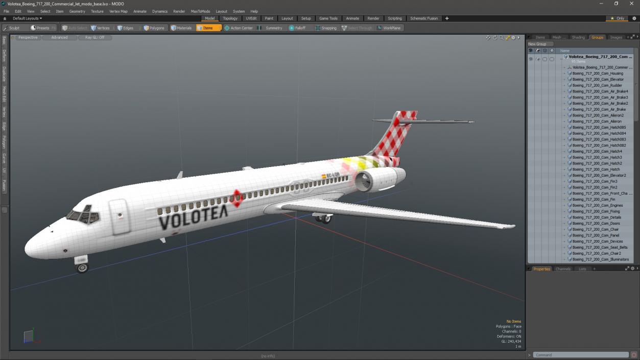 Volotea Boeing 717-200 Commercial Jet 3D