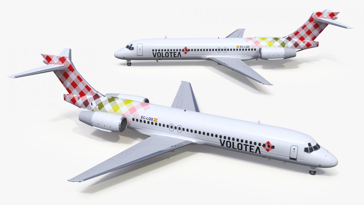 Volotea Boeing 717-200 Commercial Jet 3D