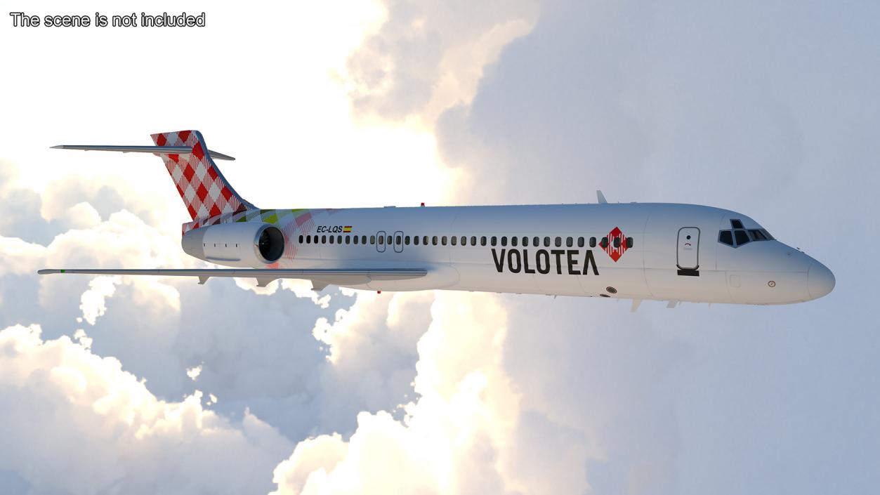 Volotea Boeing 717-200 Commercial Jet 3D