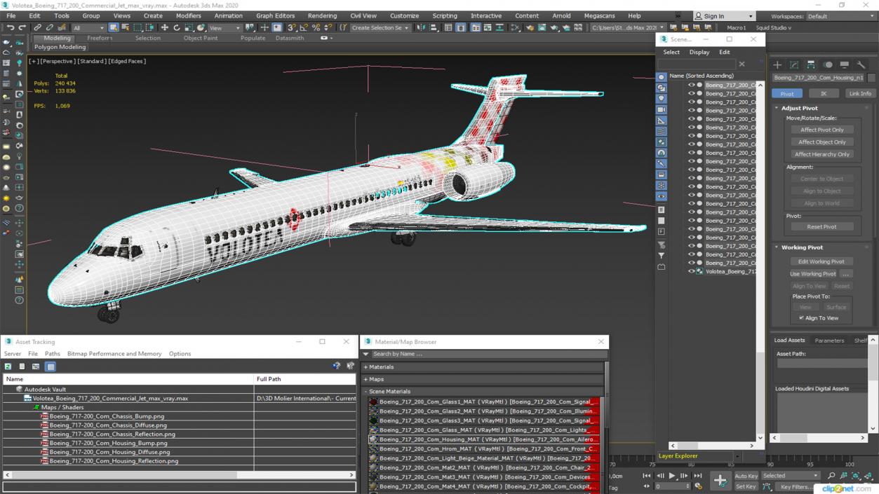 Volotea Boeing 717-200 Commercial Jet 3D