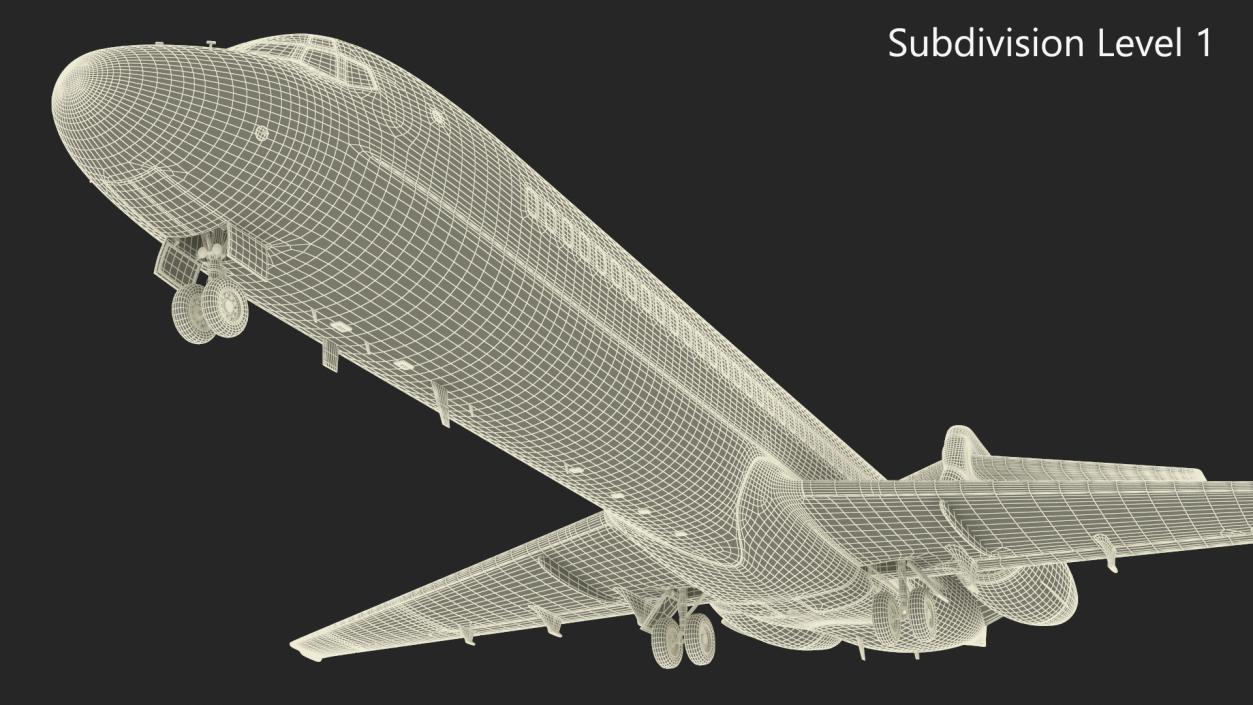 Volotea Boeing 717-200 Commercial Jet 3D