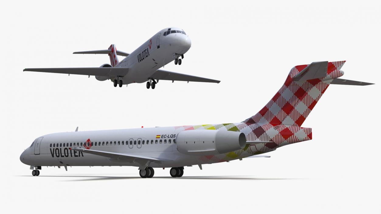 Volotea Boeing 717-200 Commercial Jet 3D