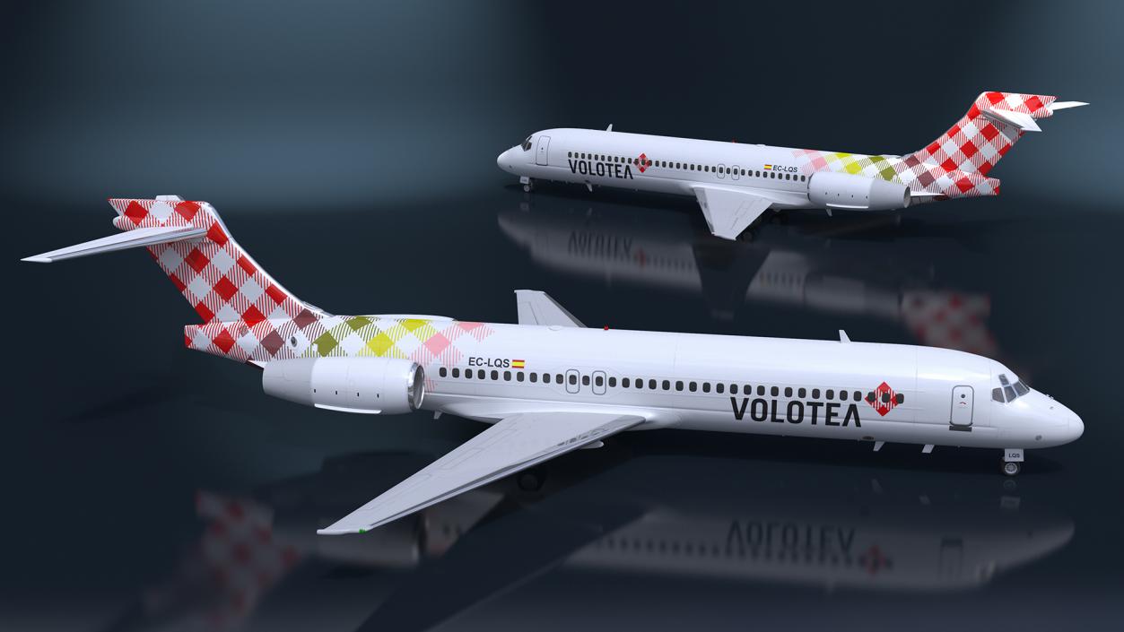 Volotea Boeing 717-200 Commercial Jet 3D